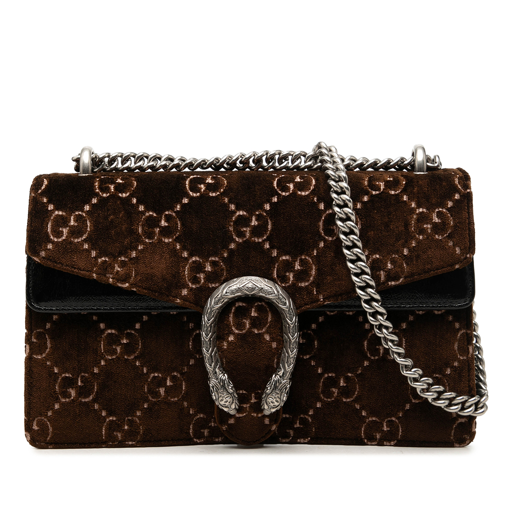 Pre-Loved Gucci Medium GG Velvet Dionysus Shoulder Bag